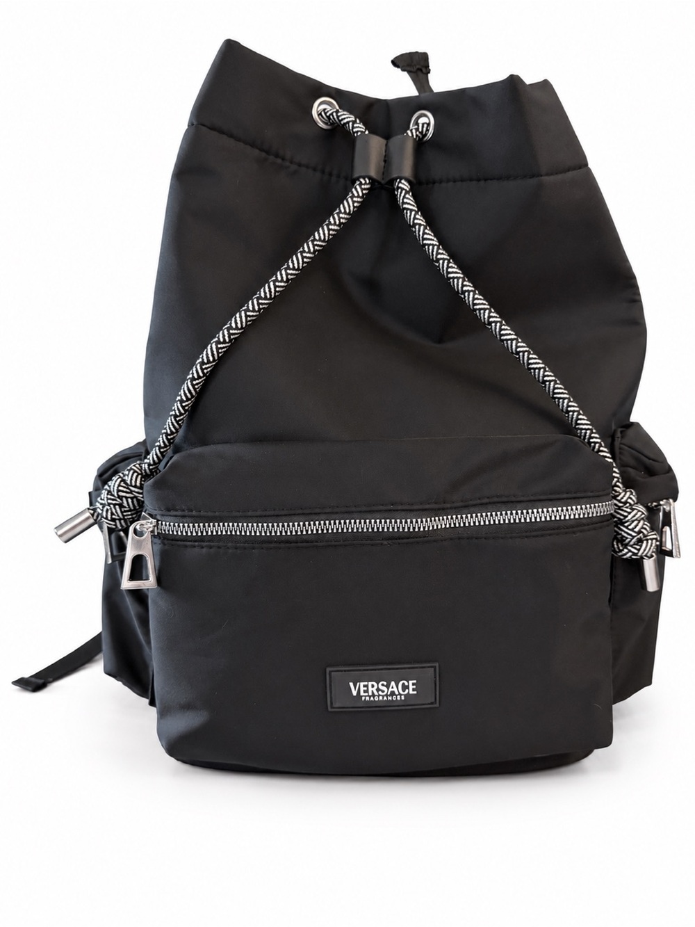 ✨authentic✨Black Men's Backpack with Contrasting Web Trim